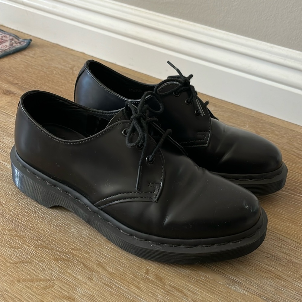 Dr Martens 1461 Mono Smooth Leather Oxford Shoes Black size 7